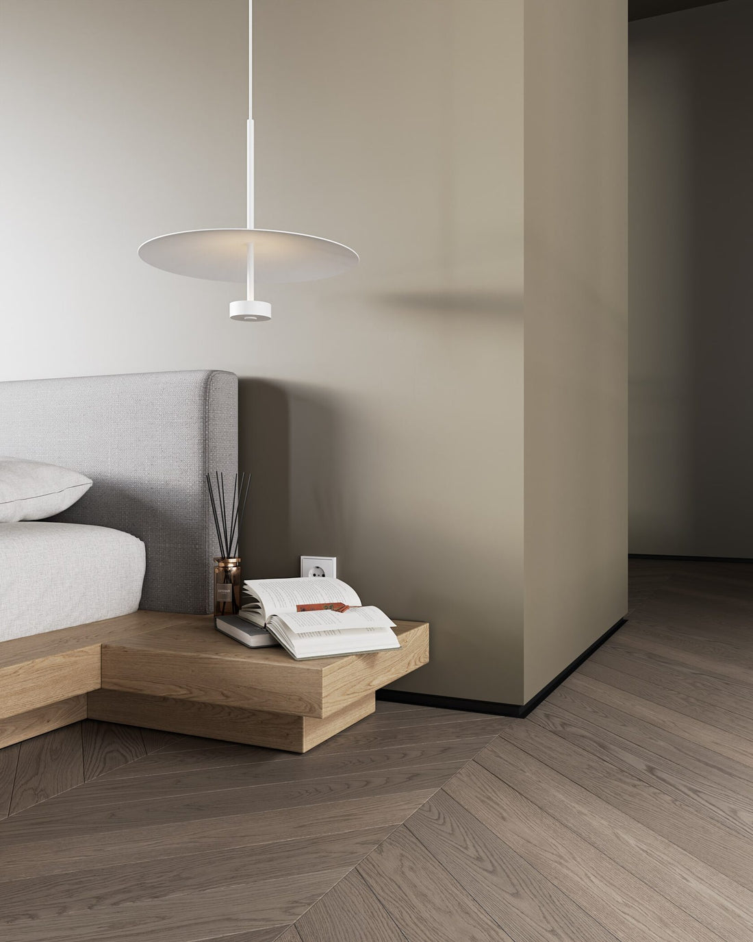 Shadow Gap Baseboard Trim into wall creating floating effect in Florida's flat