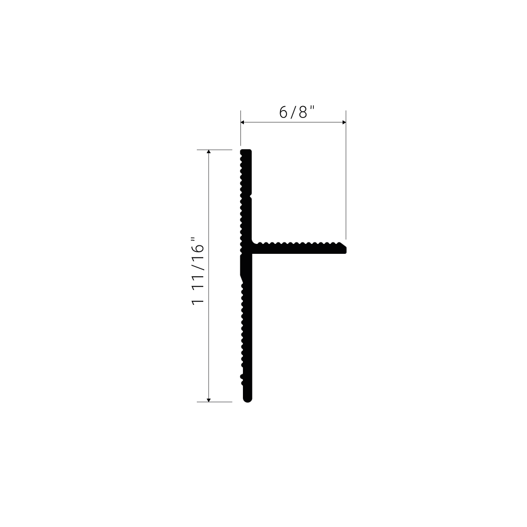 Drawing scheme of aluminium molding for drywall with sizes