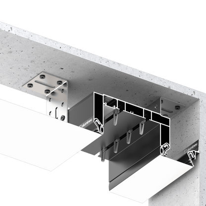CURTINA X405 recessed curtain track for stretch ceilings — AluminUS, Miami FL